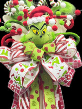 43" Grinch Christmas Tree Topper – Oversized Whimsical Grinch Tree Topper Large Christmas Bow