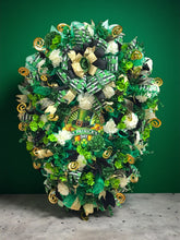 St Patrick’s Day Swag Wreath  Green Shamrock Wreath, Irish Holiday Door Decor, Large St Patrick's Wreath