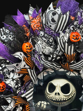 Nightmare Before Christmas Jack Skellington Wreath | Luxury Purple Halloween Front Door Decor