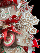 Gingerbread Man Christmas Wreath Christmas Candy Wreath
