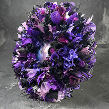 Large Purple Halloween Witch Wreath | Black Roses & Purple Hydrangeas | Gothic Halloween Door Decor | Witchy Front Door Wreath