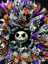 Nightmare Before Christmas Jack Skellington Wreath | Luxury Purple Halloween Front Door Decor