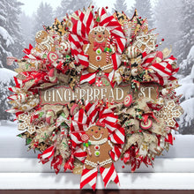 Gingerbread Man Christmas Wreath Christmas Candy Wreath