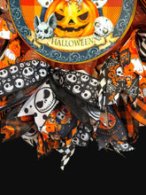 Jack Skellington Nightmare Before Christmas Lighted Halloween Wreath – Pumpkin King Front Door Decor