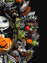 Jack Skellington Nightmare Before Christmas Lighted Halloween Wreath – Pumpkin King Front Door Decor
