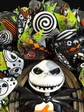 Jack Skellington Nightmare Before Christmas Lighted Halloween Wreath – Pumpkin King Front Door Decor