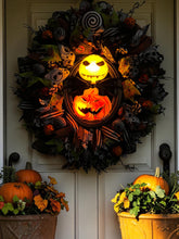 Jack Skellington Nightmare Before Christmas Lighted Halloween Wreath – Pumpkin King Front Door Decor