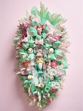 Pink Nutcracker Christmas Swag Wreath Bells  Free Shipping