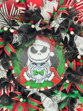 Christmas Jack Skellington Wreath ~ Nightmare Before Christmas Wreath (Free Shipping)