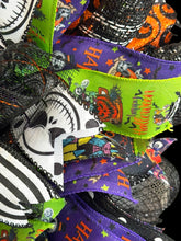 Nightmare Before Christmas Jack Skellington Halloween Wreath – Moving Spring Head – Handmade Front Door Decor