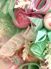 Pink Nutcracker Christmas Swag Wreath Bells  Free Shipping