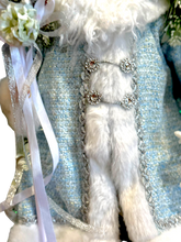 Blue Santa Doll Wreath Floral Swag Christmas Wreath Country Farm House  (Free Shipping)