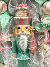 Pink Nutcracker Christmas Swag Wreath Bells  Free Shipping