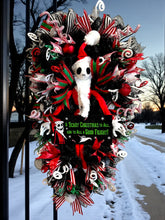 Christmas Jack Skellington Wreath ~ Large 43 Inch Nightmare Before Christmas Inspired Wreath Swag