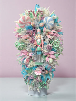 Pink Nutcracker Christmas Swag Wreaths ~ Double Door Christmas Wreaths