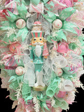 Pink Nutcracker Christmas Swag Wreath Bells  Free Shipping