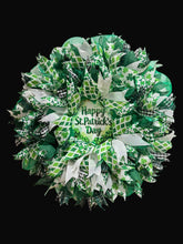 St Patrick’s Day Wreath for Front Door, Green Shamrock Wreath, Irish Holiday Door Decor