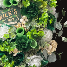 St Patrick’s Day Swag Wreath  Green Shamrock Wreath, Irish Holiday Door Decor, Large St Patrick's Wreath