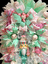 Pink Nutcracker Christmas Swag Wreath Bells  Free Shipping