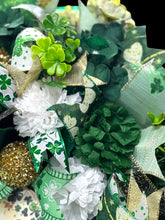St Patrick’s Day Wreath for Front Door, Green Shamrock Wreath, Irish Holiday Door Decor, Large St Patrick's Wreath