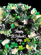 St Patrick's Day Front Door Wreath Green Shamrocks  Double Door Wreaths