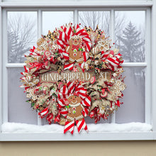 Gingerbread Man Christmas Wreath Christmas Candy Wreath