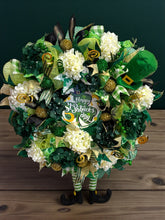 St Patrick's Day Front Door Wreath Green Shamrocks and More