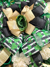 St Patrick’s Day Swag Wreath  Green Shamrock Wreath, Irish Holiday Door Decor, Large St Patrick's Wreath