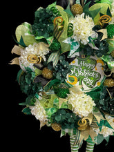 St Patrick's Day Front Door Wreath Green Shamrocks and More