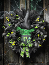 Best Seller!  Witch Wreath ~Evil Witch Halloween Wreath, Halloween Front Door Wreath, Witch Hat ( Version 1)