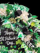 St Patrick's Day Front Door Wreath Green Shamrocks  Double Door Wreaths