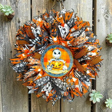 Jack Skellington Nightmare Before Christmas Lighted Halloween Wreath – Pumpkin King Front Door Decor