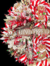 Gingerbread Man Christmas Wreath Christmas Candy Wreath