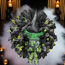 Best Seller!  Witch Wreath ~Evil Witch Halloween Wreath, Halloween Front Door Wreath, Witch Hat ( Version 1)