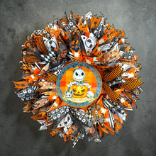 Jack Skellington Nightmare Before Christmas Lighted Halloween Wreath – Pumpkin King Front Door Decor