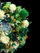 St Patrick's Day Front Door Wreath Green Shamrocks and More