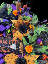 Halloween Witch & Broom Wreath  Handmade Witch's Butt Halloween Wreath