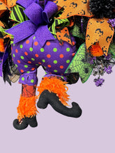 Halloween Witch & Broom Wreath  Handmade Witch's Butt Halloween Wreath