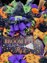 Halloween Witch & Broom Wreath  Handmade Witch's Butt Halloween Wreath