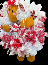 Gingerbread Man Christmas Wreath Christmas Candy Wreath