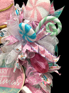 Pink Nutcracker Toy Solider Large Christmas Swag Wreath Free Shipping