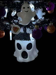 Halloween Christmas Tree  Scary Ghost Tree with White Skull Lights (Free Shipping)