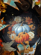 Country Fall Wreath Timer Lighted Farmhouse Style Pumpkin Welcome Wreath (Free Shipping)