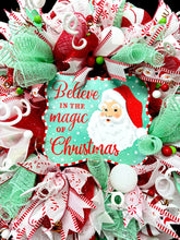 Christmas Santa Wreath Christmas Believe in the Magic of Christmas