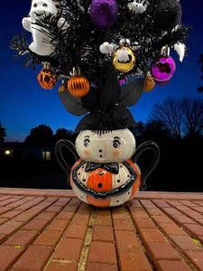 Halloween Christmas Tree Black  Spider Tree with Purple Lights (Free Shipping)