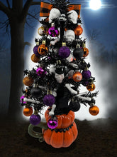 Halloween Christmas Tree Black Jack o Lantern Tree with Orange Lights (Free Shipping)