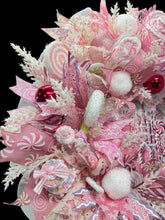 Pink Candy Cane Christmas Wreath Christmas Candy Wreath
