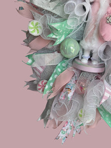 Pink Nutcracker Christmas Swag Wreath Free Shipping