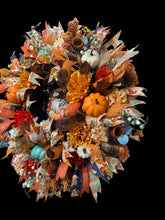 Country Fall Wreath Timer Lighted Farmhouse Style Pumpkin Welcome Wreath (Free Shipping)