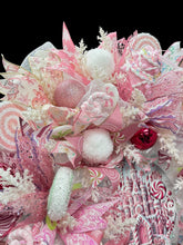 Pink Candy Cane Christmas Wreath Christmas Candy Wreath